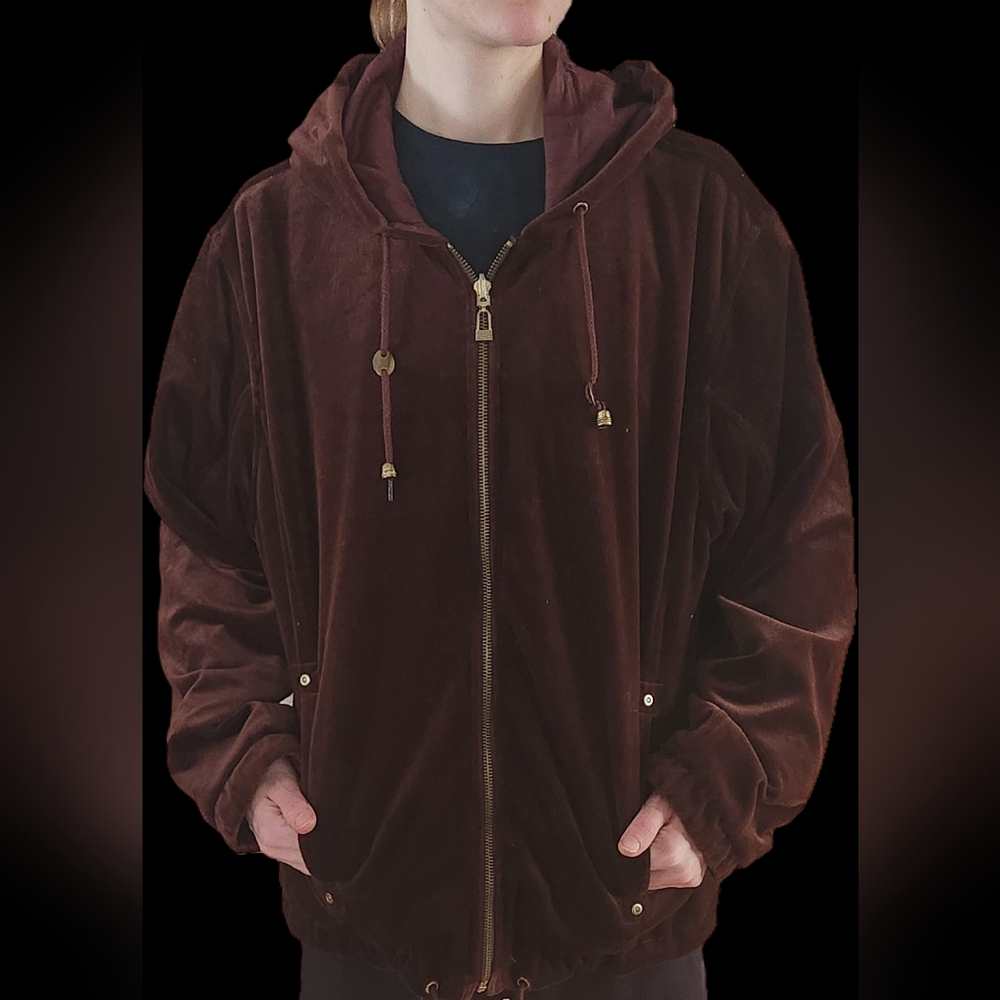 Signature Womans Dark Brown Hooded Jacket